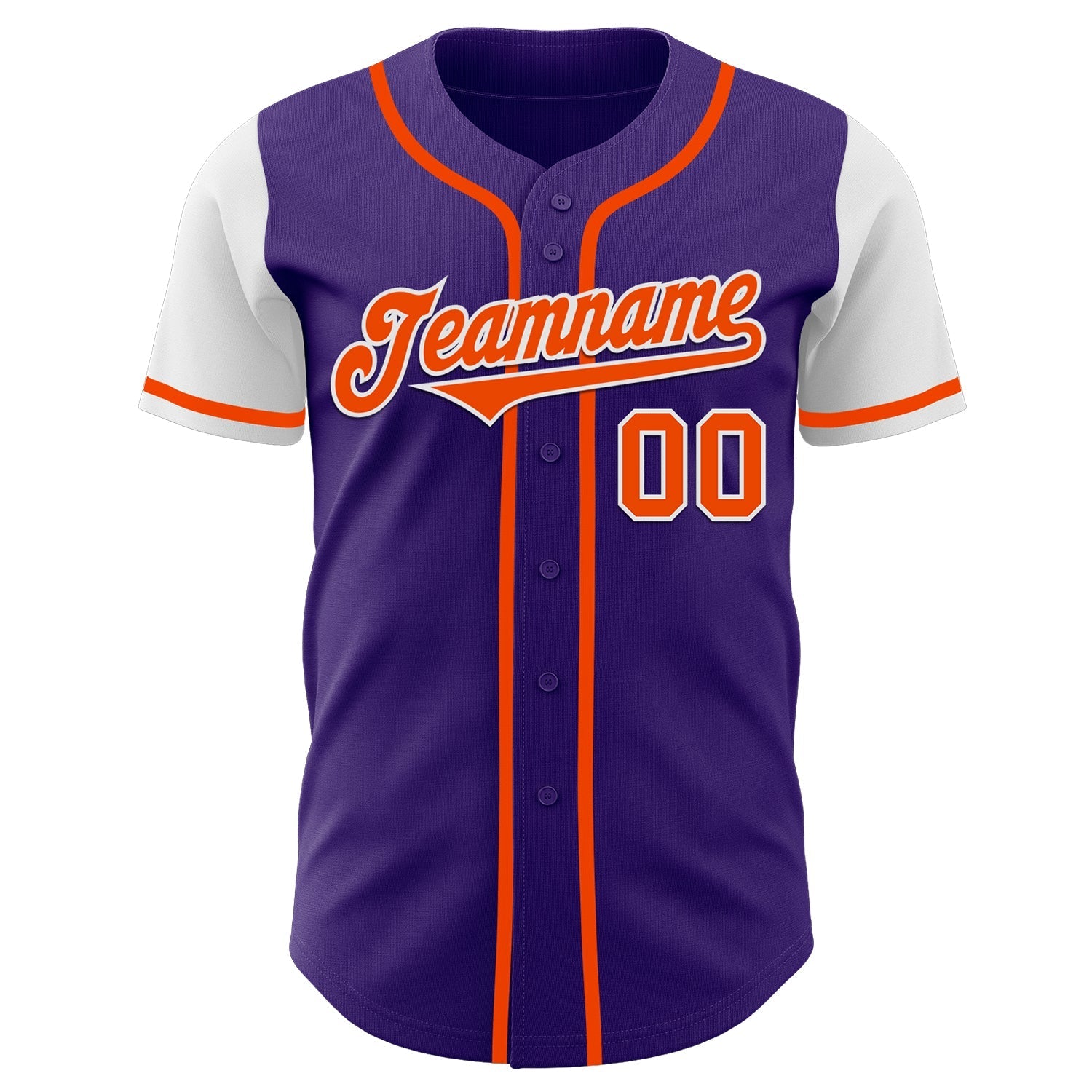 Custom Purple Orange-White Authentic Two Tone Baseball Jersey baseball jersey product view 2