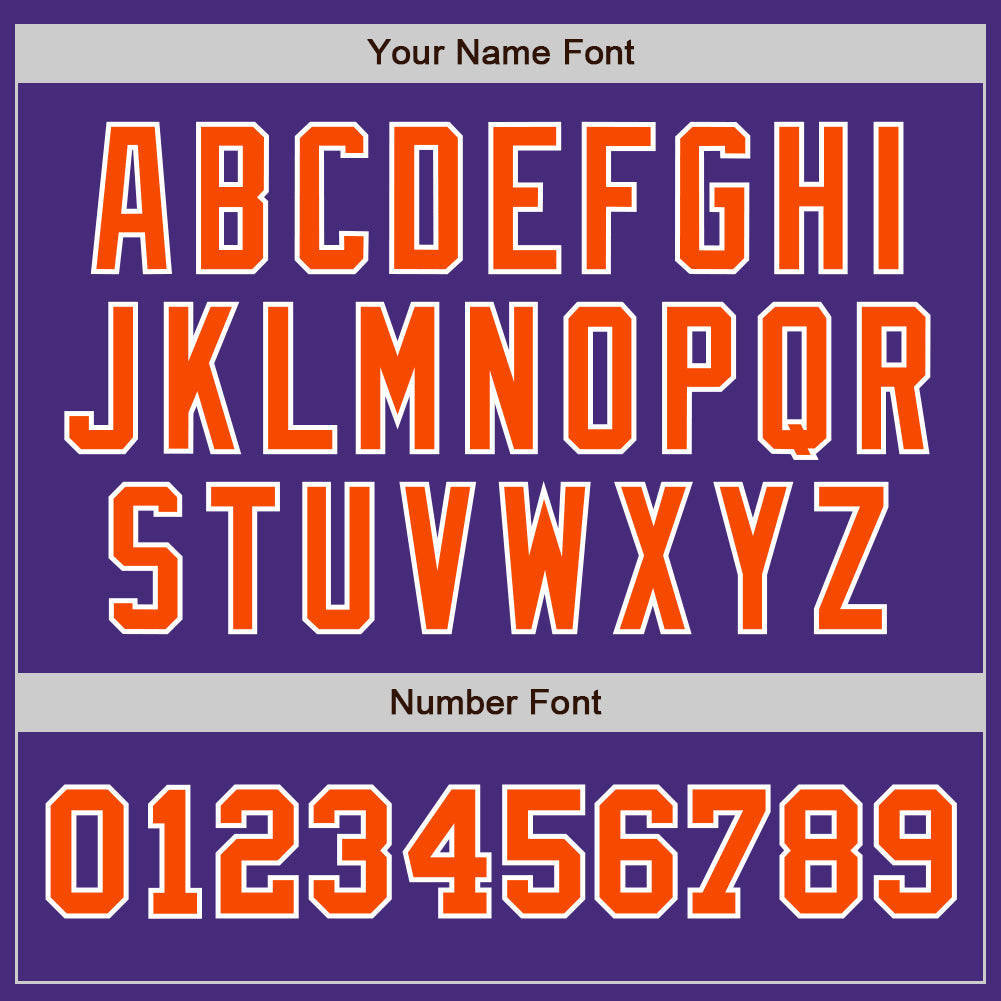 Custom Purple Orange-White Authentic Two Tone Baseball Jersey baseball jersey product view 5