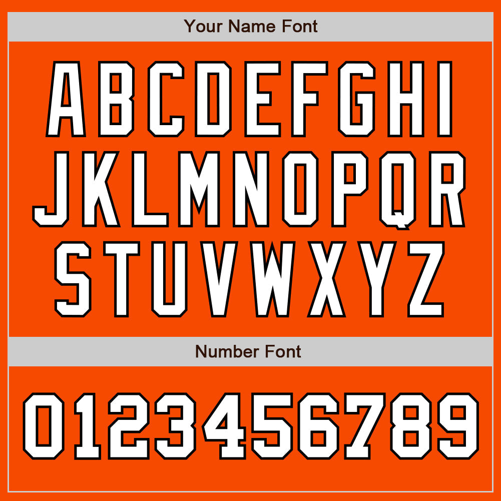 Custom Orange White-Black Authentic Two Tone Baseball Jersey baseball jersey product view 5