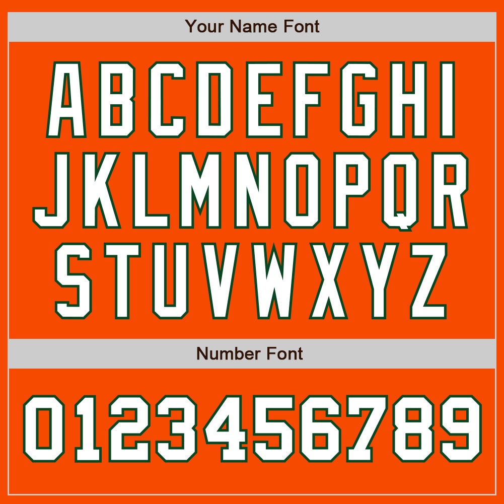 Custom Orange White-Green Authentic Two Tone Baseball Jersey baseball jersey product view 5