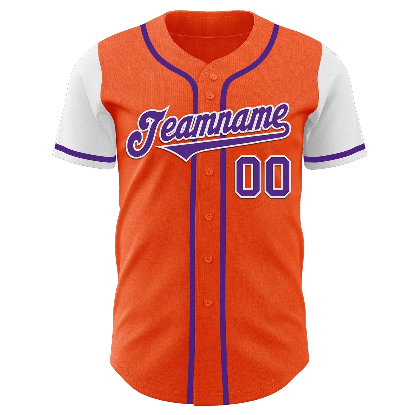 Custom Orange Purple-White Authentic Two Tone Baseball Jersey baseball jersey product view 2