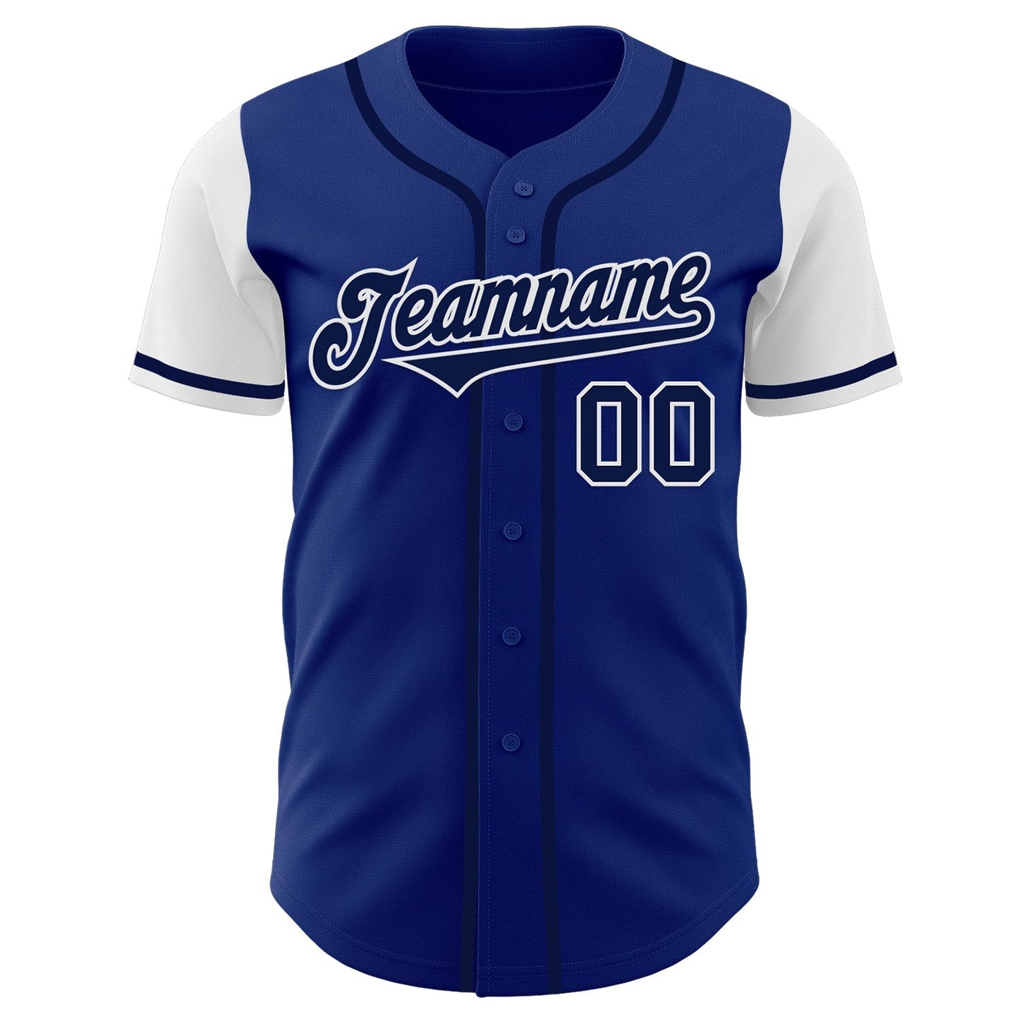 Custom Royal Navy-White Authentic Two Tone Baseball Jersey baseball jersey product view 2