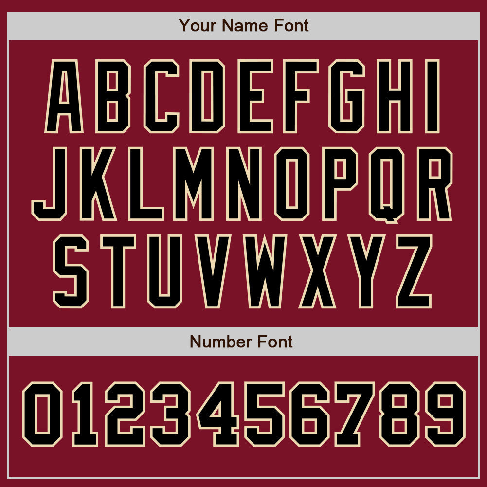 Custom Crimson Black-Cream Authentic Two Tone Baseball Jersey baseball jersey product view 5