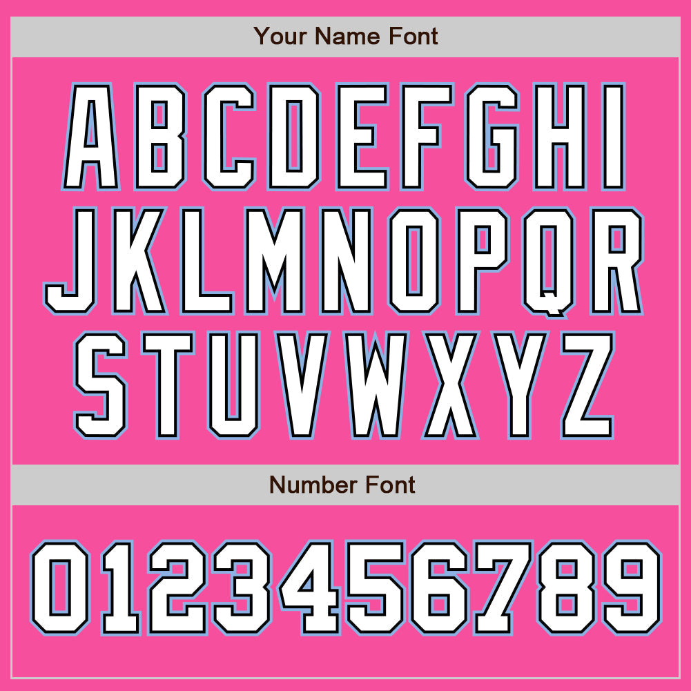 Custom Pink White-Light Blue Authentic Two Tone Baseball Jersey baseball jersey product view 5