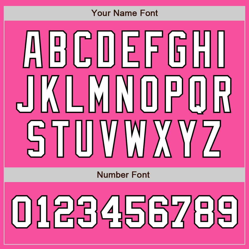 Custom Pink White-Black Authentic Two Tone Baseball Jersey baseball jersey product view 5