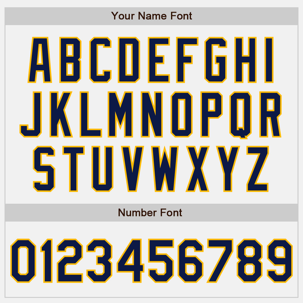 Custom White Navy-Gold Authentic Two Tone Baseball Jersey baseball jersey product view 5