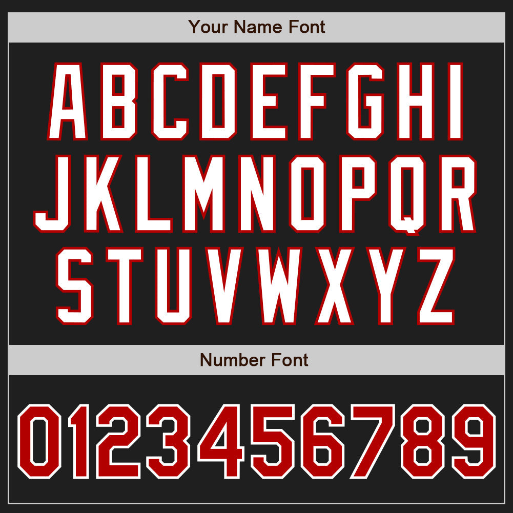 Custom Black Red-White Authentic Two Tone Baseball Jersey baseball jersey product view 5