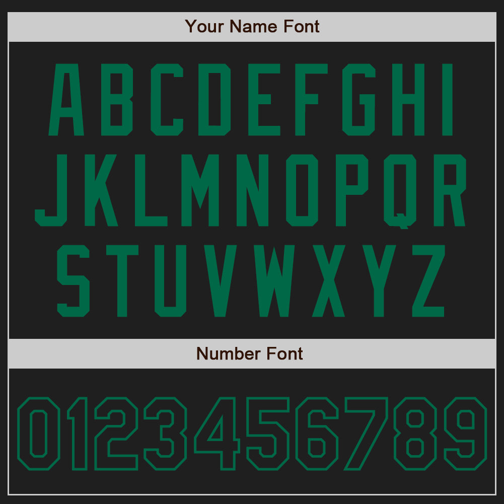 Custom Black Kelly Green Authentic Two Tone Baseball Jersey baseball jersey product view 5
