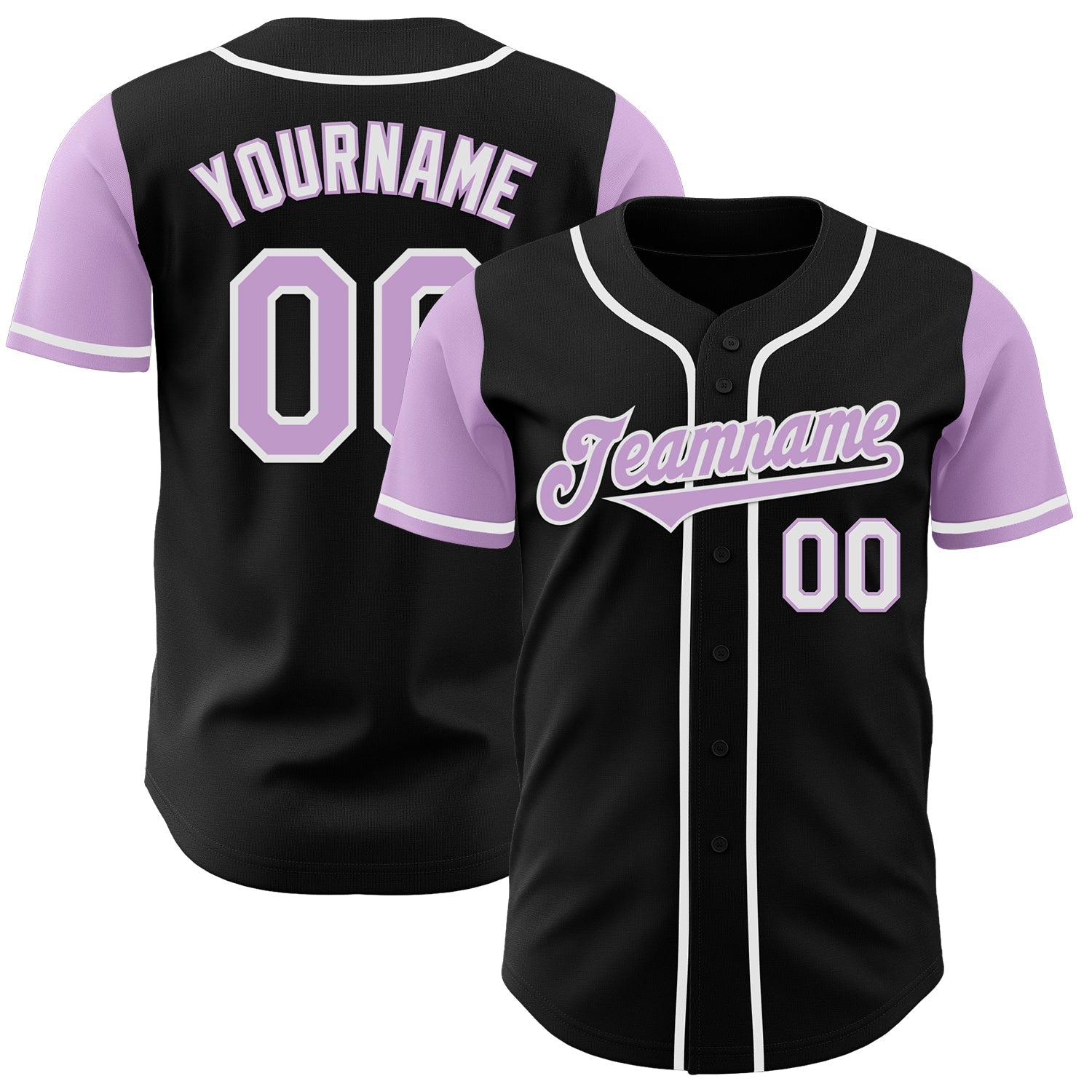 Custom Black Light Purple-White Authentic Two Tone Baseball Jersey baseball jersey product view 1