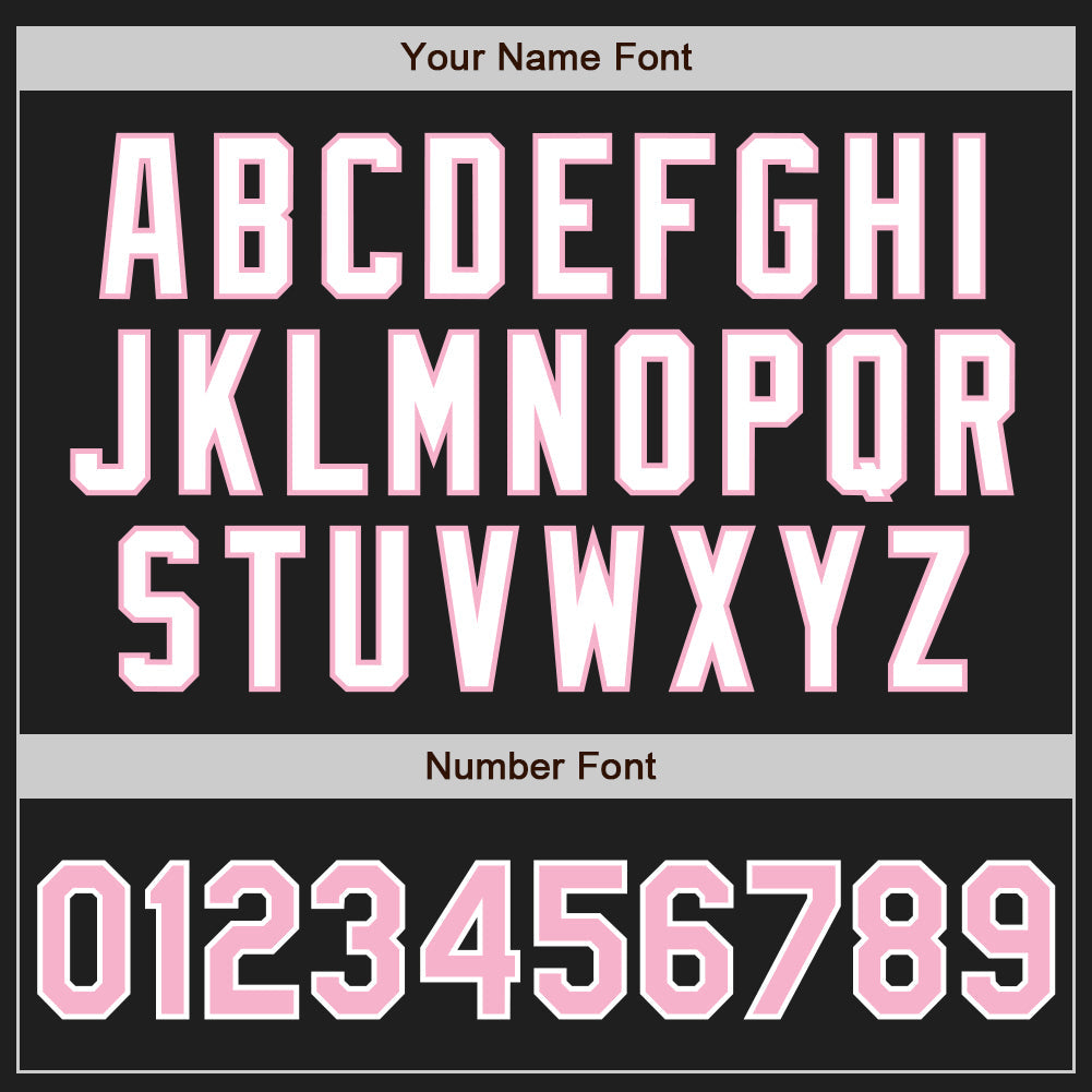 Custom Black Light Pink-White Authentic Two Tone Baseball Jersey baseball jersey product view 5
