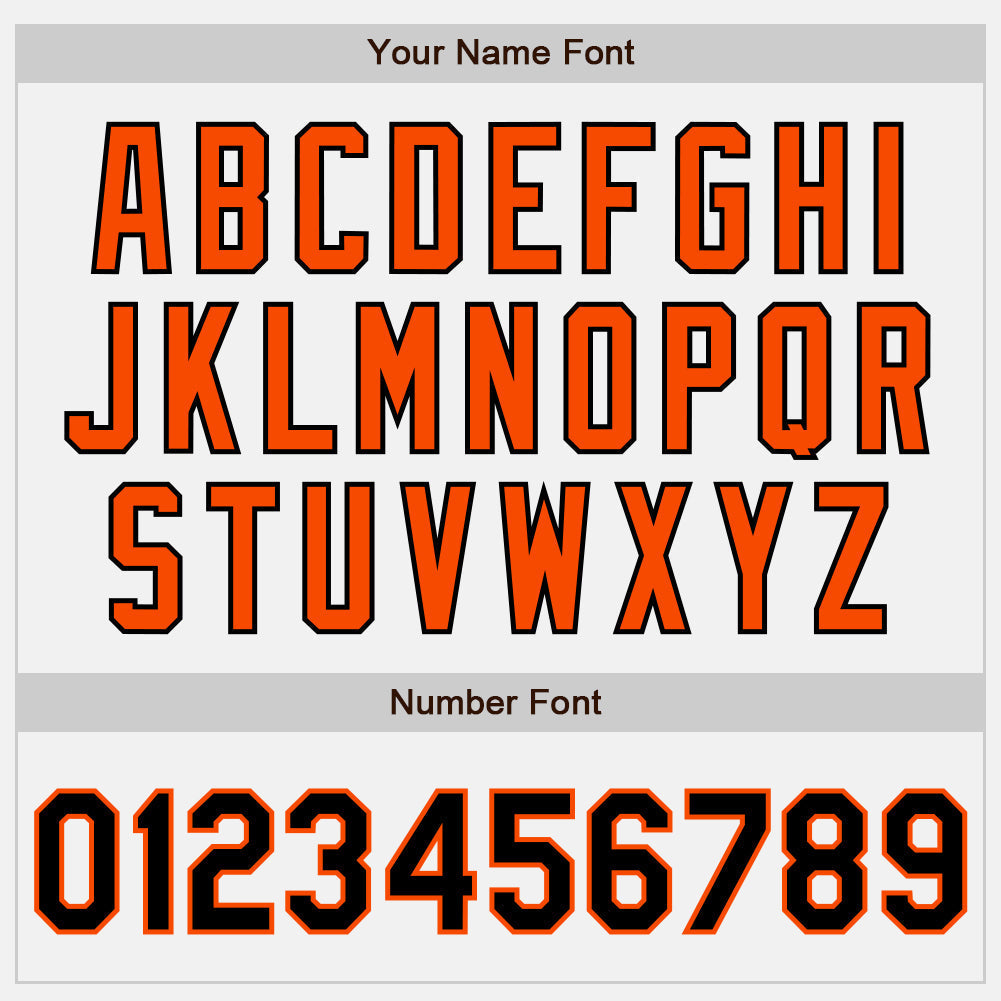 Custom White Black-Orange Authentic Two Tone Baseball Jersey baseball jersey product view 5