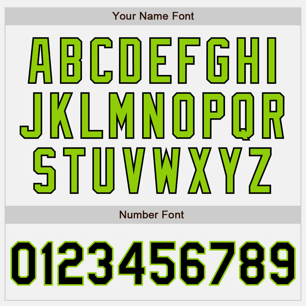 Custom White Black-Neon Green Authentic Two Tone Baseball Jersey baseball jersey product view 5