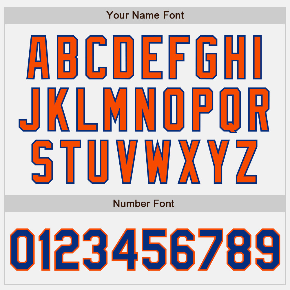 Custom White Royal-Orange Authentic Two Tone Baseball Jersey baseball jersey product view 5