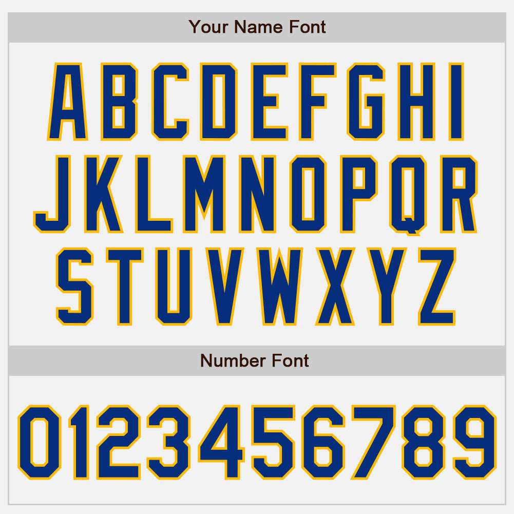 Custom White Royal-Gold Authentic Two Tone Baseball Jersey baseball jersey product view 5