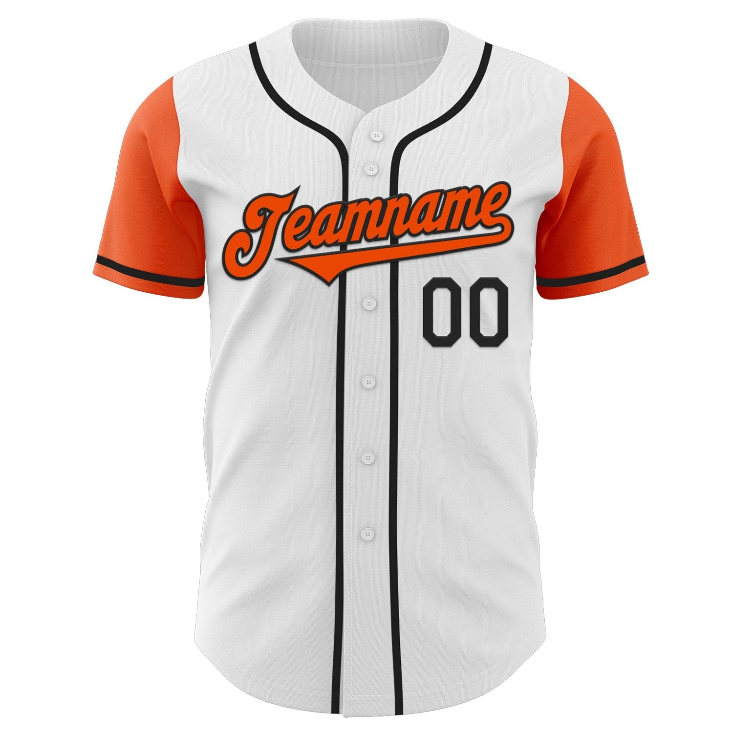 Custom White Orange-Black Authentic Two Tone Baseball Jersey baseball jersey product view 2