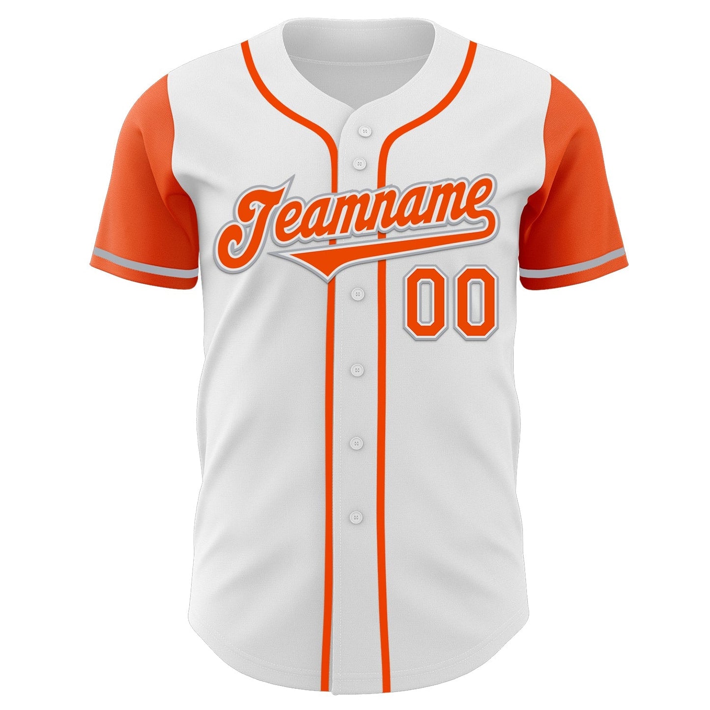 Custom White Orange-Gray Authentic Two Tone Baseball Jersey baseball jersey product view 2