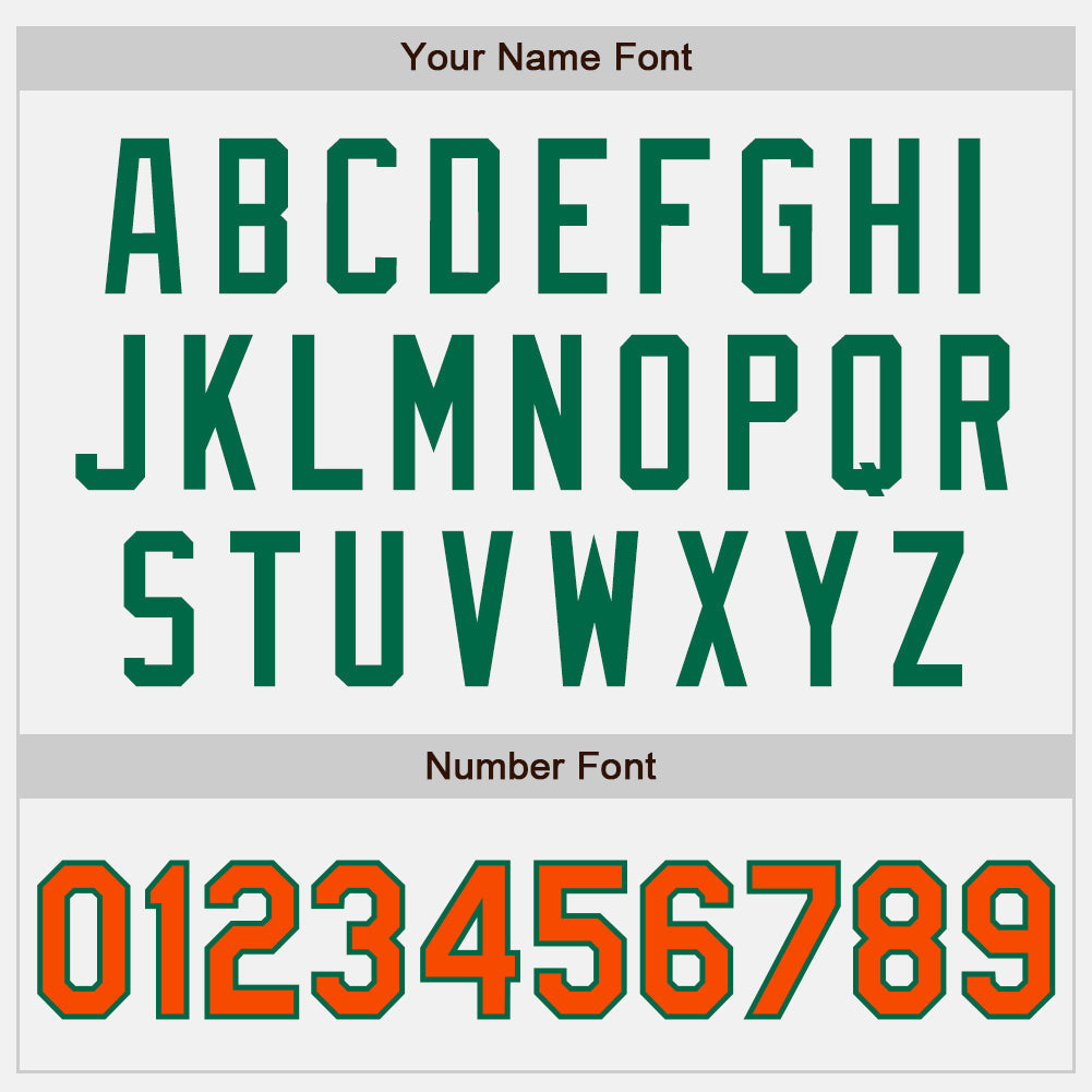 Custom White Orange-Kelly Green Authentic Two Tone Baseball Jersey baseball jersey product view 5