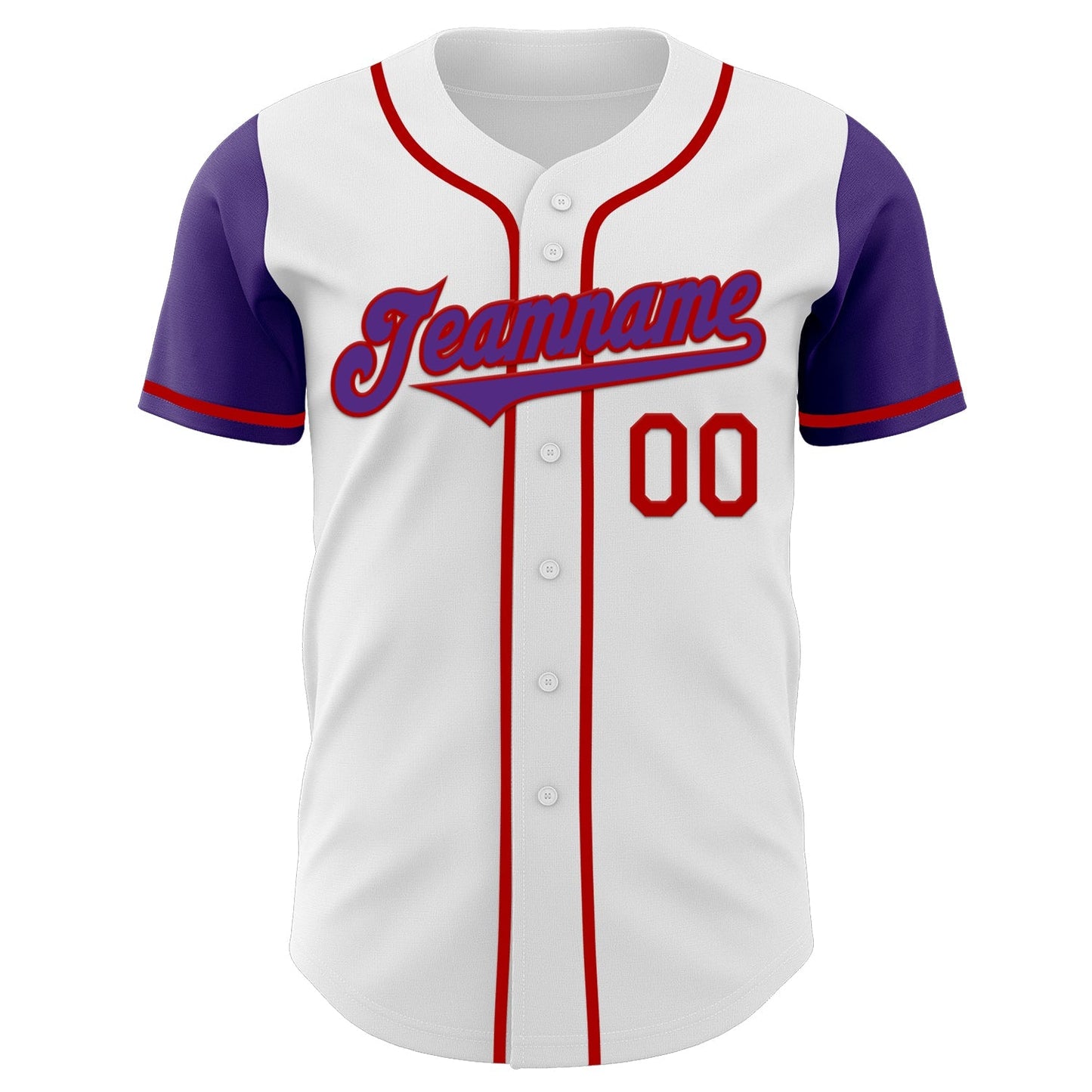 Custom White Purple-Red Authentic Two Tone Baseball Jersey baseball jersey product view 2