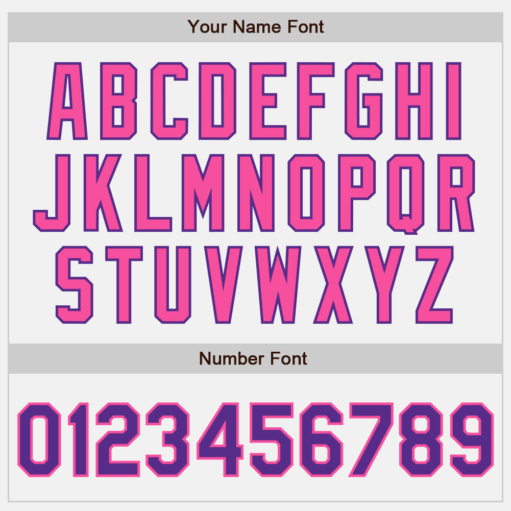 Custom White Purple-Pink Authentic Two Tone Baseball Jersey baseball jersey product view 5