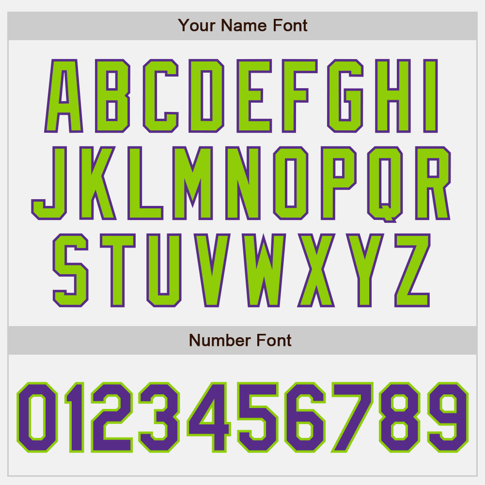Custom White Purple-Neon Green Authentic Two Tone Baseball Jersey baseball jersey product view 5