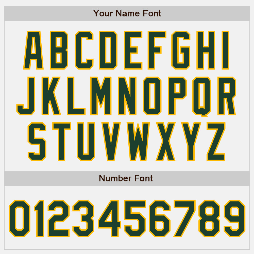 Custom White Green-Gold Authentic Two Tone Baseball Jersey baseball jersey product view 5
