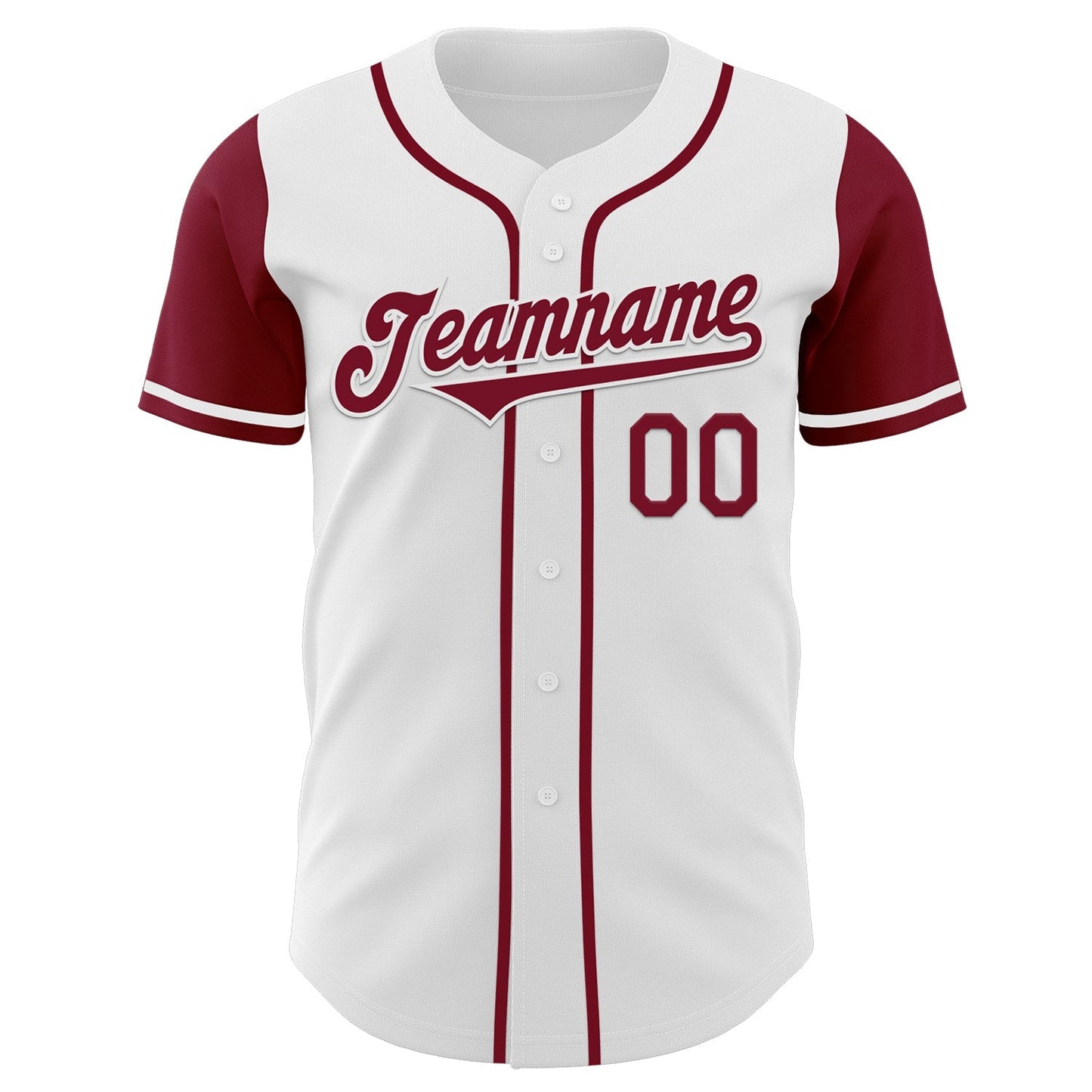 Custom White Crimson Authentic Two Tone Baseball Jersey baseball jersey product view 2