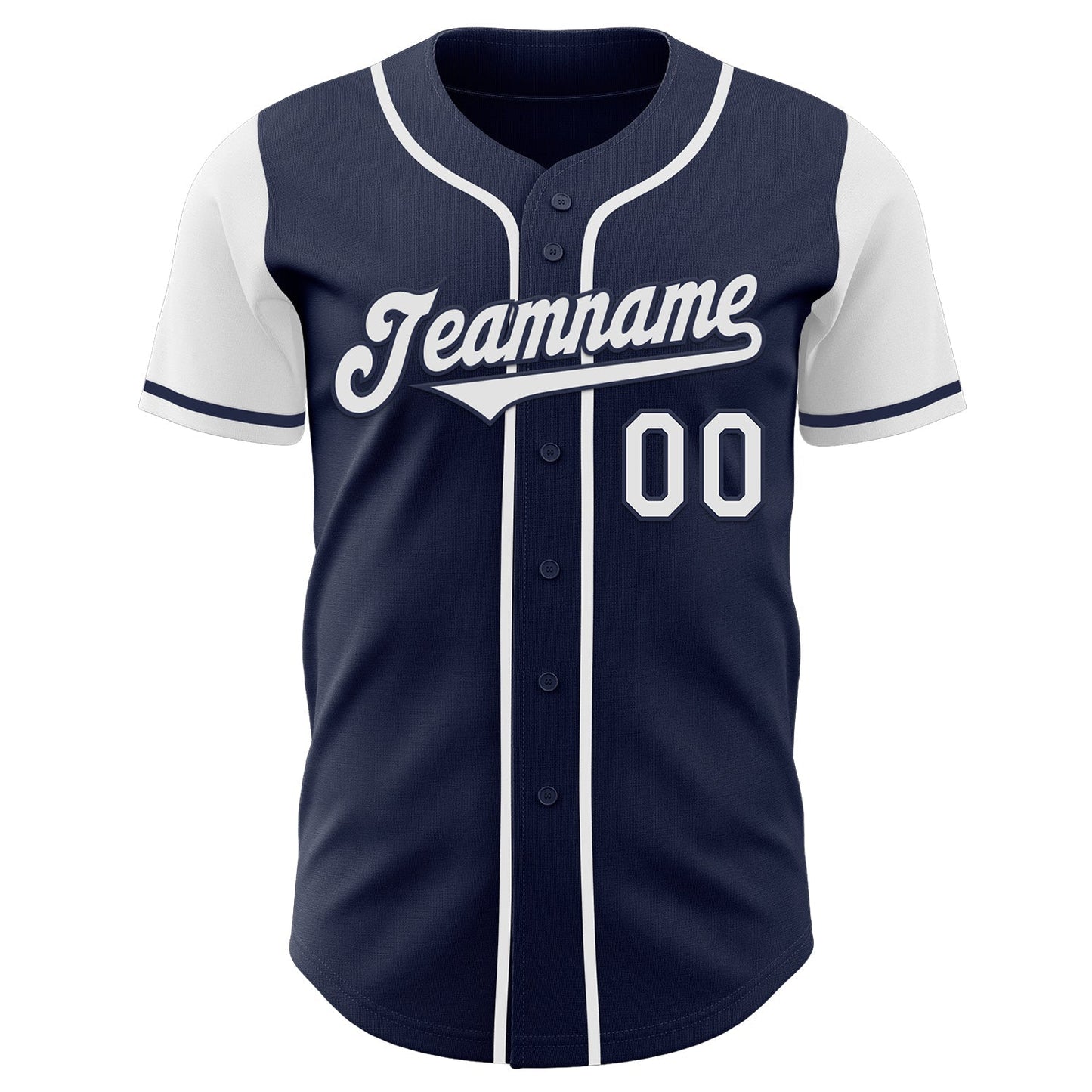 Custom Navy White Authentic Two Tone Baseball Jersey baseball jersey product view 2