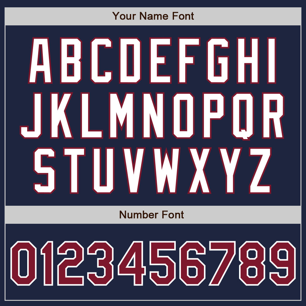 Custom Navy Crimson-White Authentic Two Tone Baseball Jersey baseball jersey product view 5