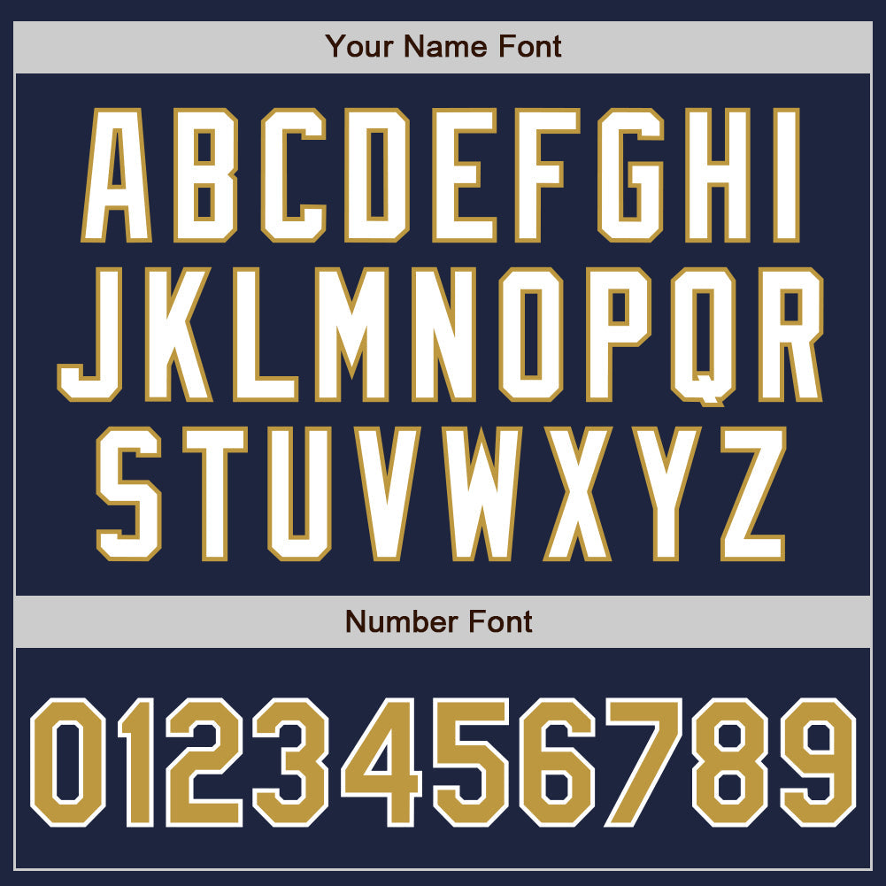 Custom Navy Old Gold-White Authentic Two Tone Baseball Jersey baseball jersey product view 5