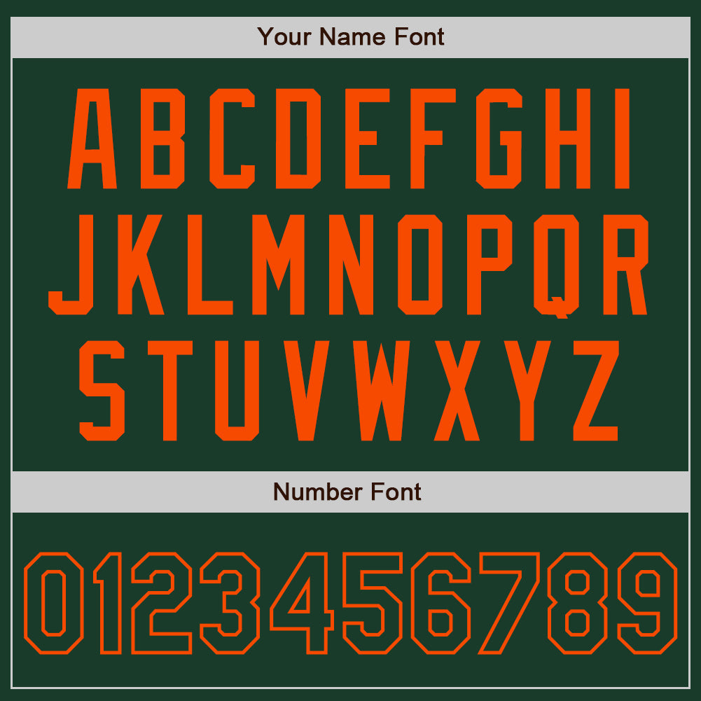 Custom Green Orange Authentic Two Tone Baseball Jersey baseball jersey product view 5