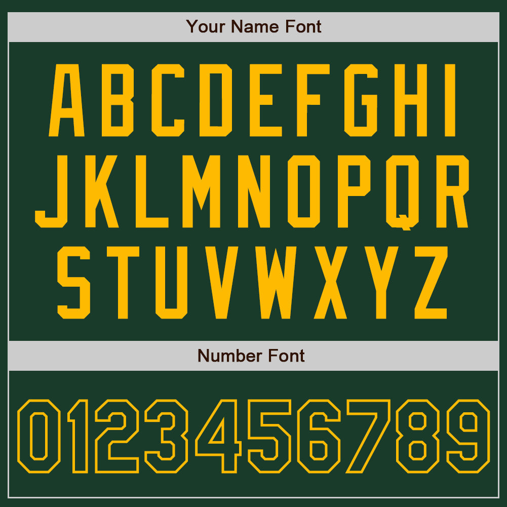 Custom Green Gold Authentic Two Tone Baseball Jersey baseball jersey product view 5