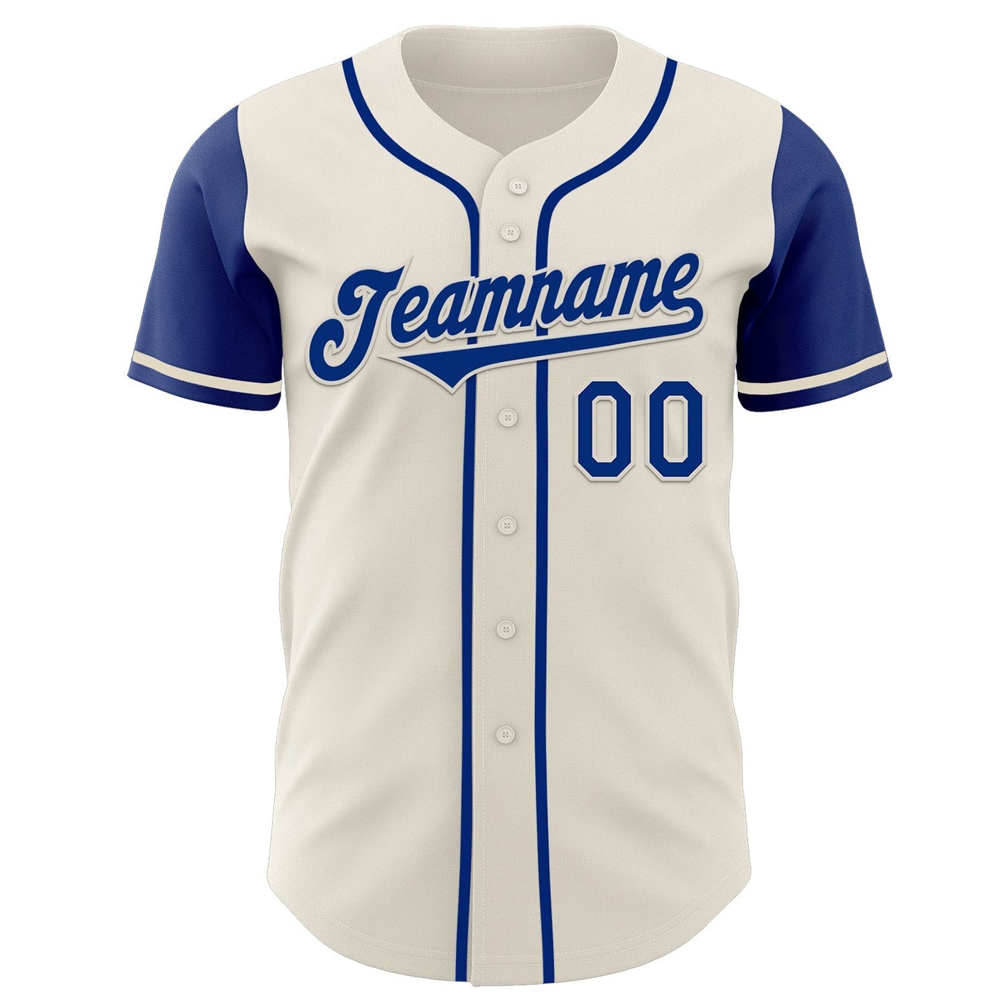 Custom Cream Royal Authentic Two Tone Baseball Jersey baseball jersey product view 2