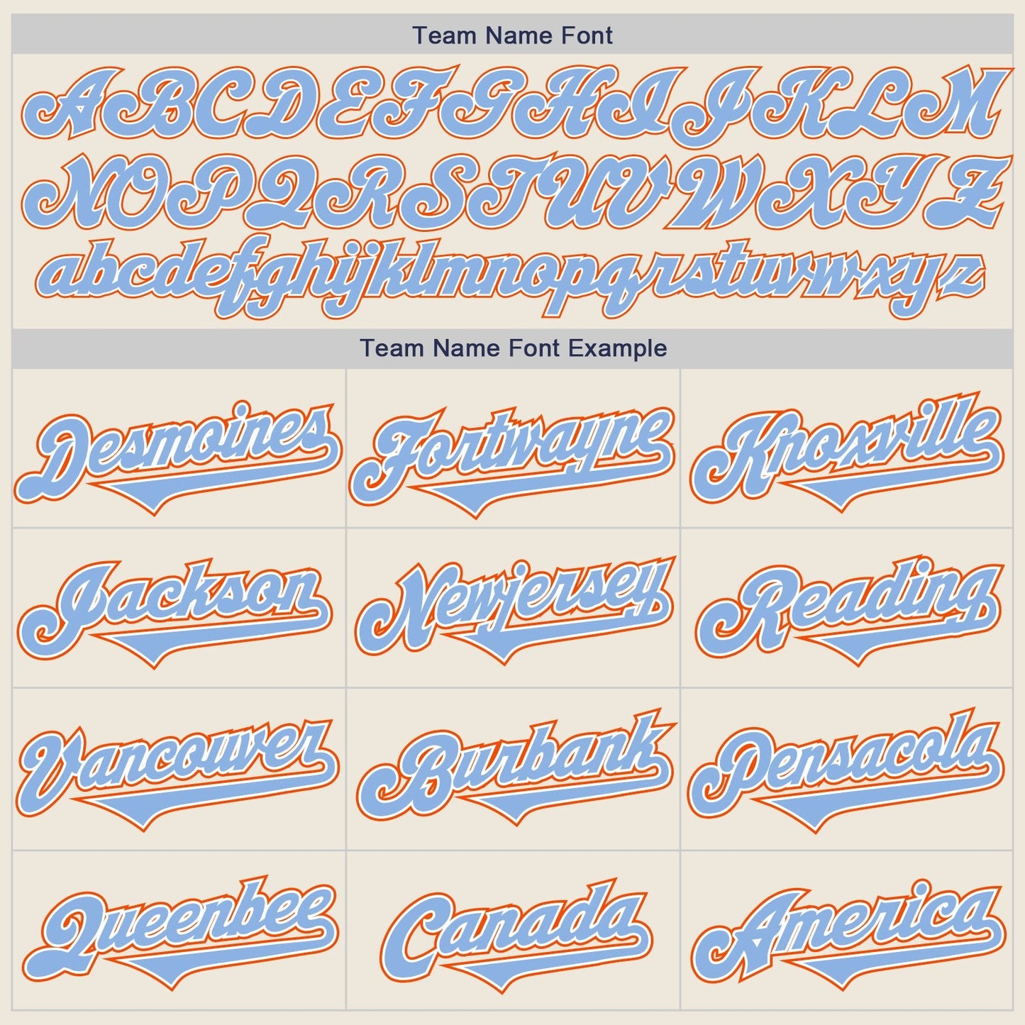 Custom Cream Light Blue White-Orange Authentic Two Tone Baseball Jersey baseball jersey product view 4