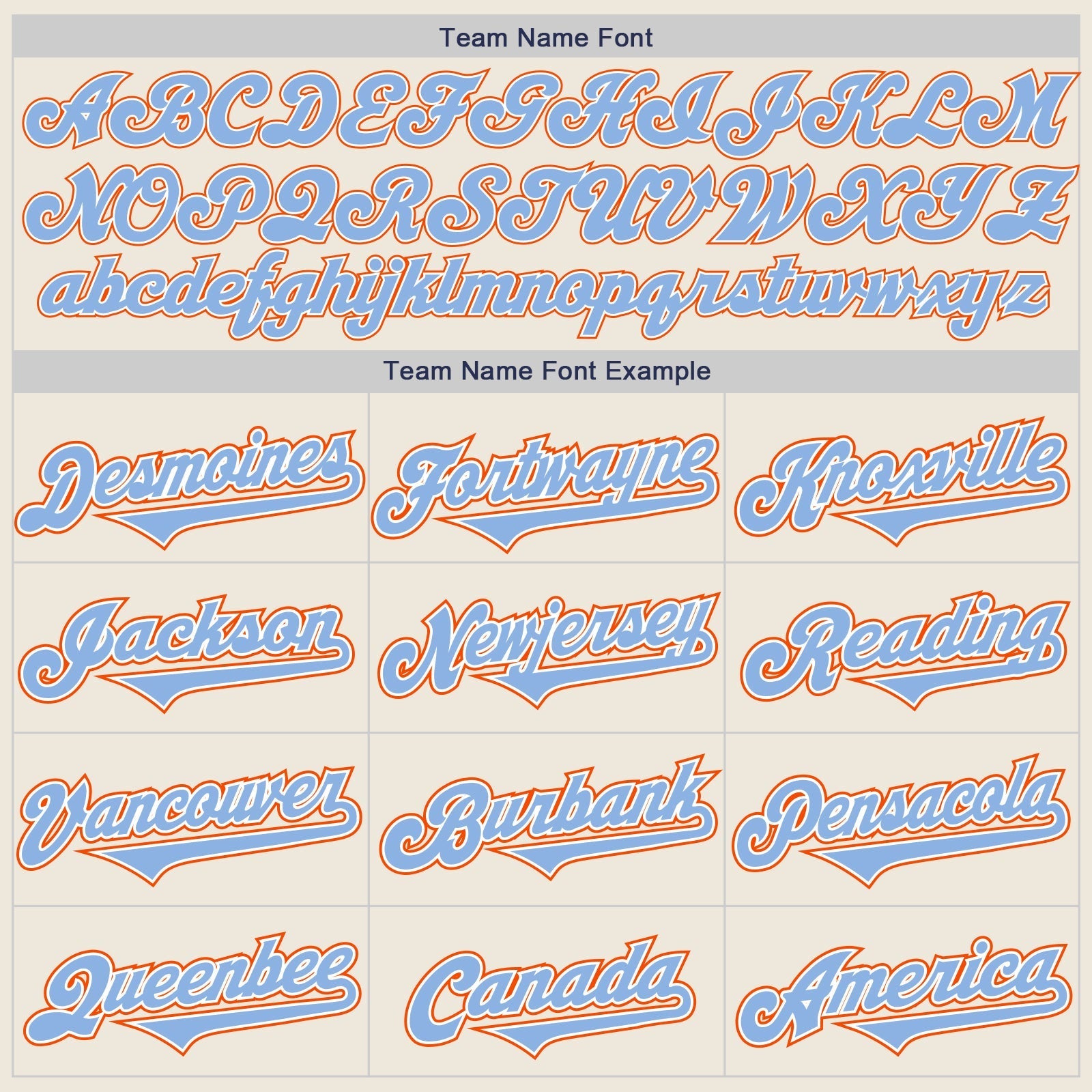 Custom Cream Light Blue White-Orange Authentic Two Tone Baseball Jersey baseball jersey product view 4