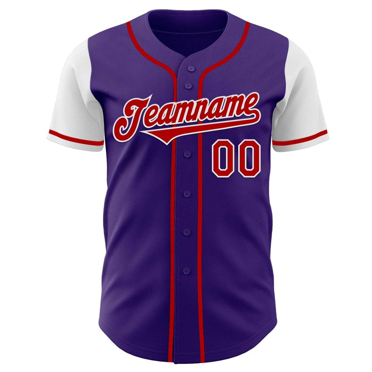Custom Purple Red-White Authentic Two Tone Baseball Jersey baseball jersey product view 2