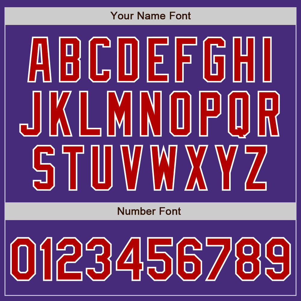Custom Purple Red-White Authentic Two Tone Baseball Jersey baseball jersey product view 5