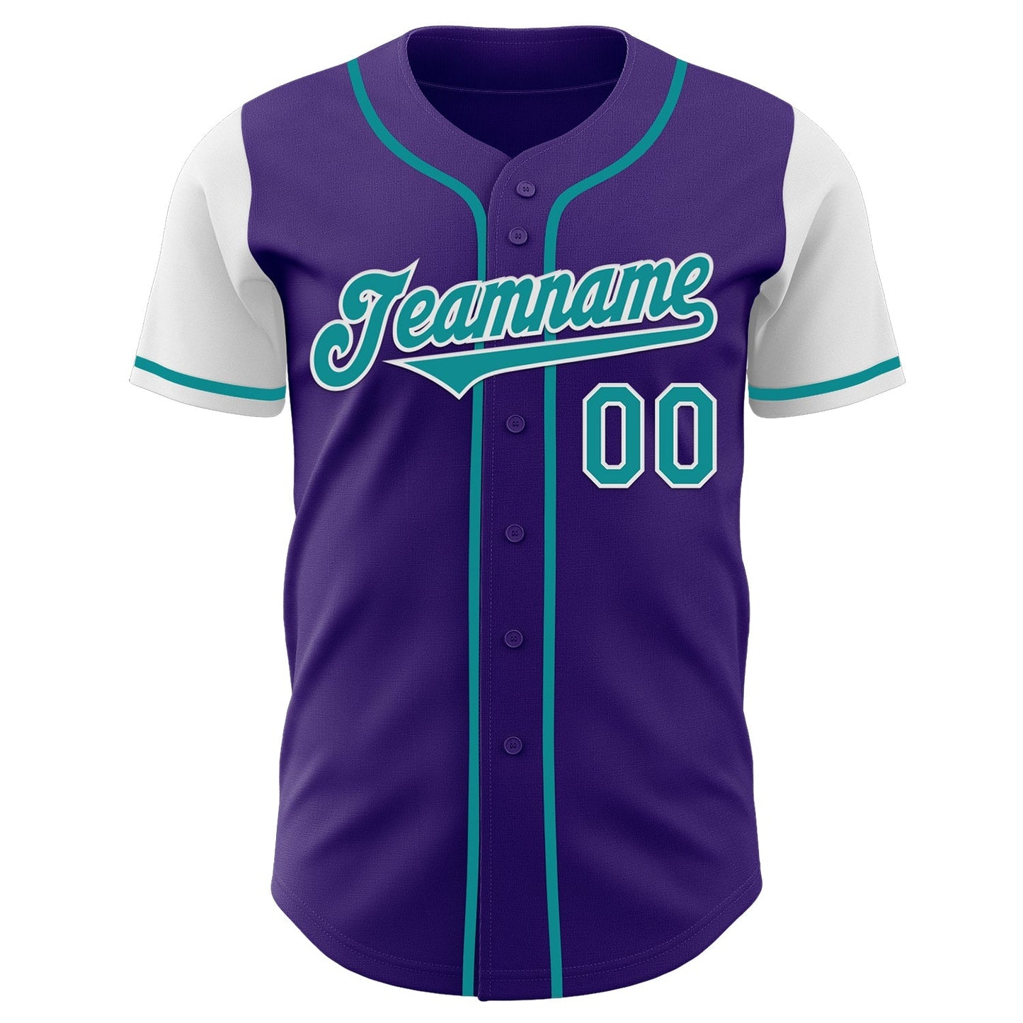 Custom Purple Teal-White Authentic Two Tone Baseball Jersey baseball jersey product view 2