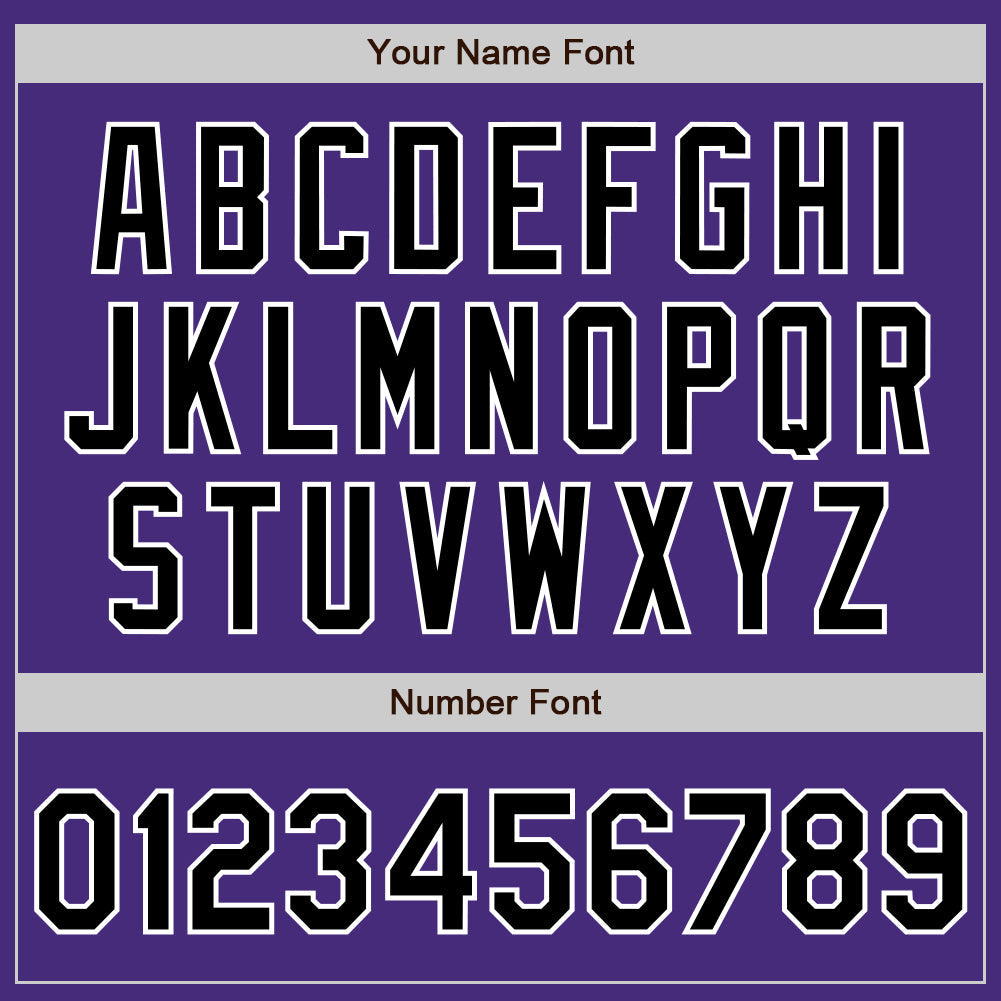 Custom Purple Black-White Authentic Two Tone Baseball Jersey baseball jersey product view 5