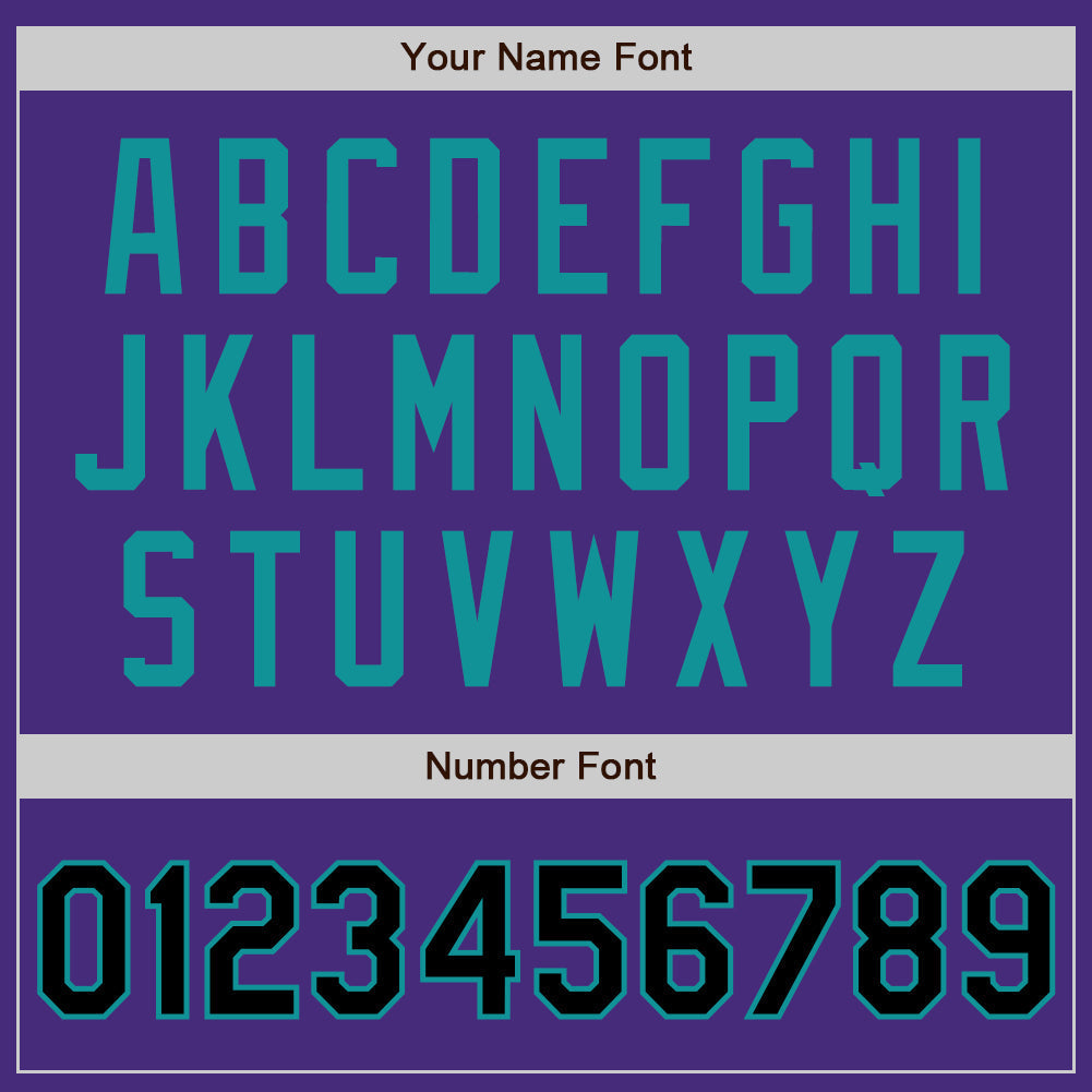 Custom Purple Black-Teal Authentic Two Tone Baseball Jersey baseball jersey product view 5