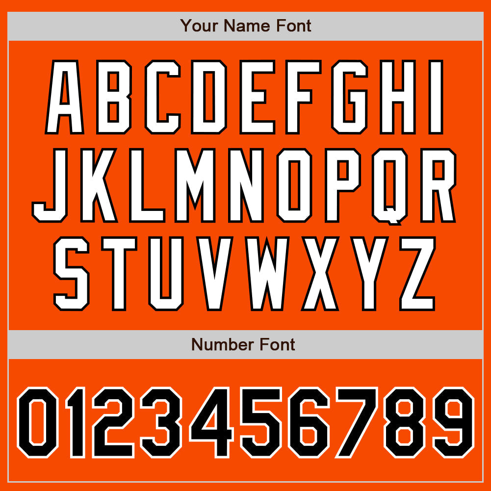 Custom Orange Black-White Authentic Two Tone Baseball Jersey baseball jersey product view 5