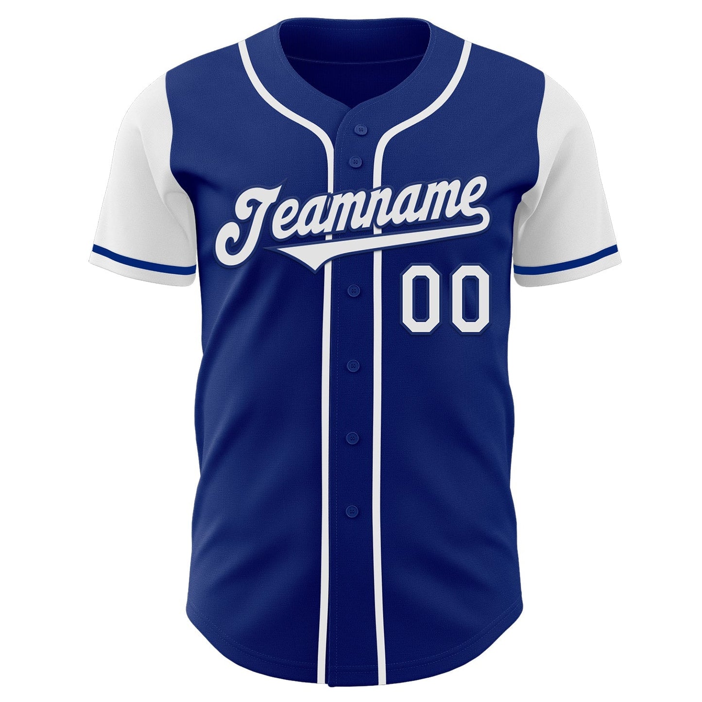 Custom Royal White Authentic Two Tone Baseball Jersey baseball jersey product view 2