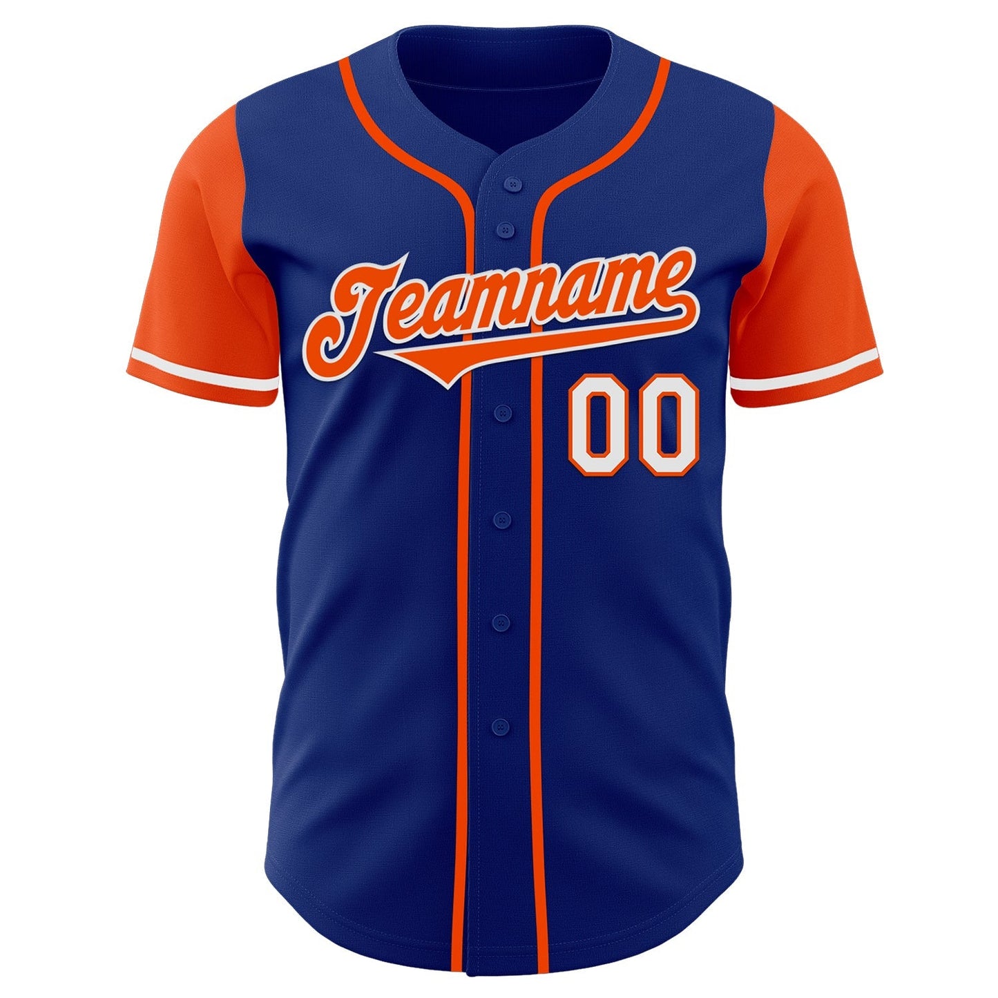 Custom Royal Orange-White Authentic Two Tone Baseball Jersey baseball jersey product view 2