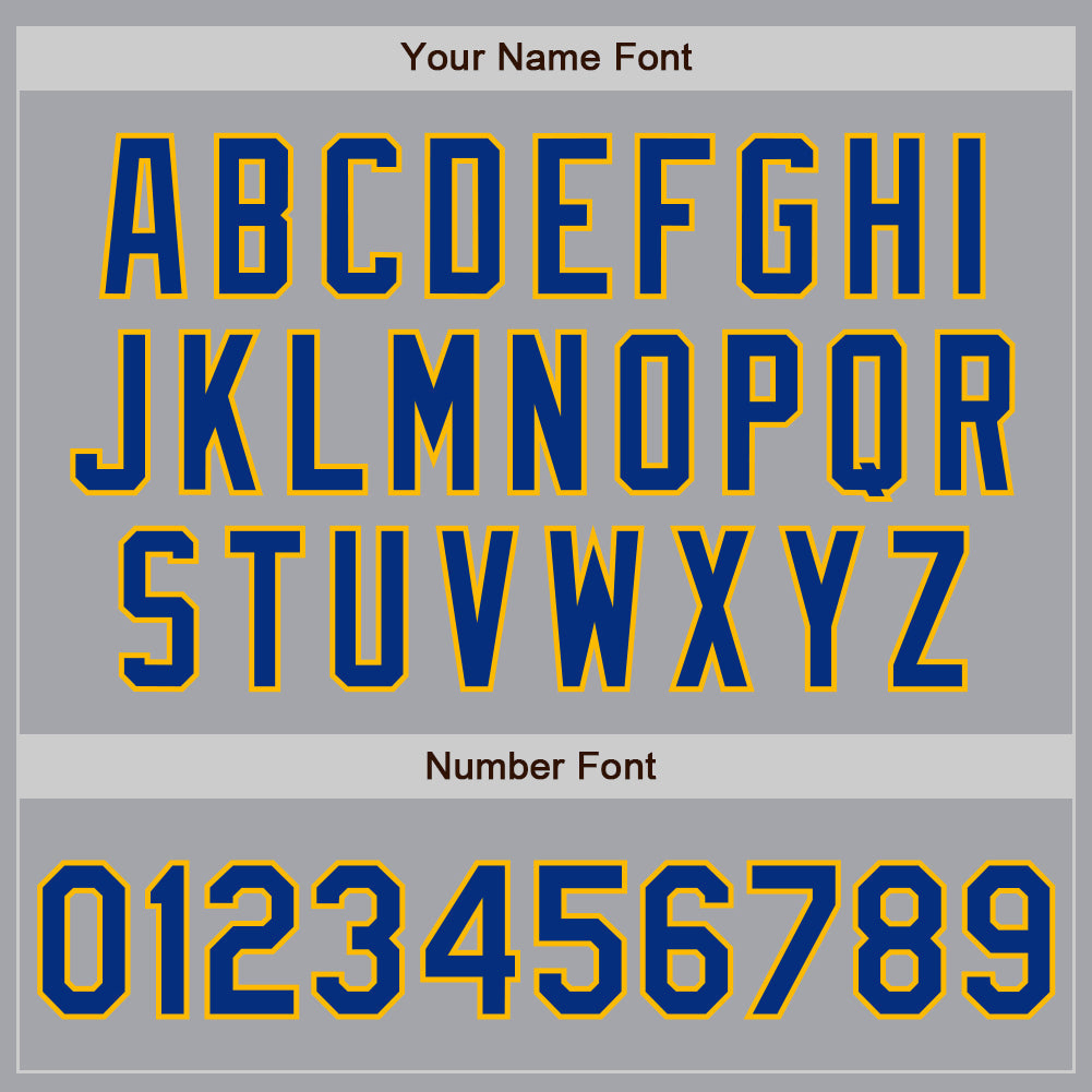 Custom Gray Royal-Gold Authentic Two Tone Baseball Jersey baseball jersey product view 5