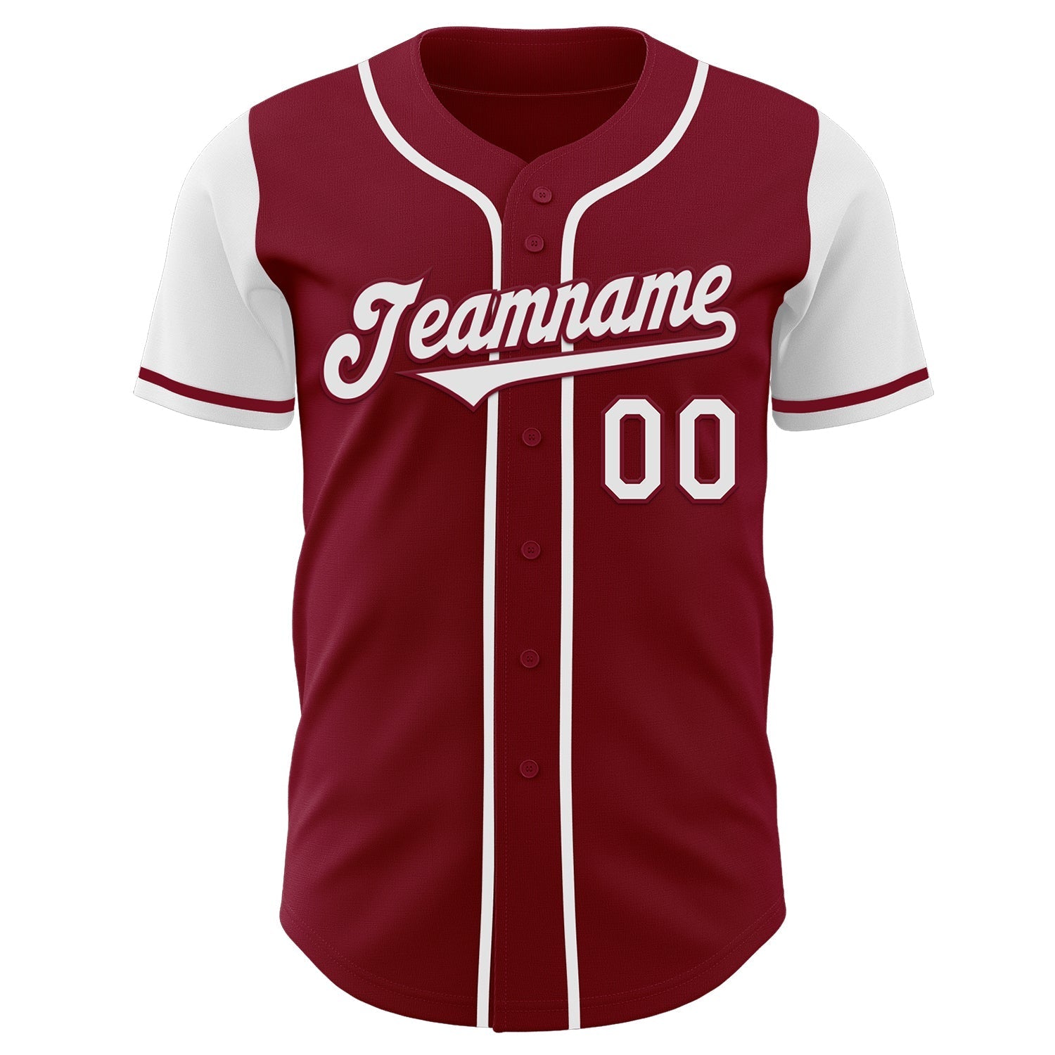 Custom Crimson White Authentic Two Tone Baseball Jersey baseball jersey product view 2