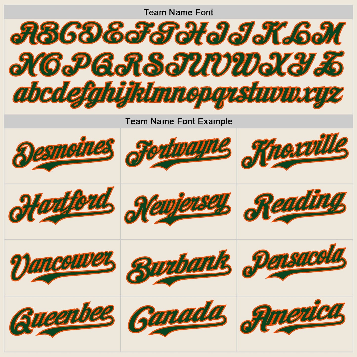 Custom Cream Green Pinstripe Orange Authentic Two Tone Baseball Jersey baseball jersey product view 4
