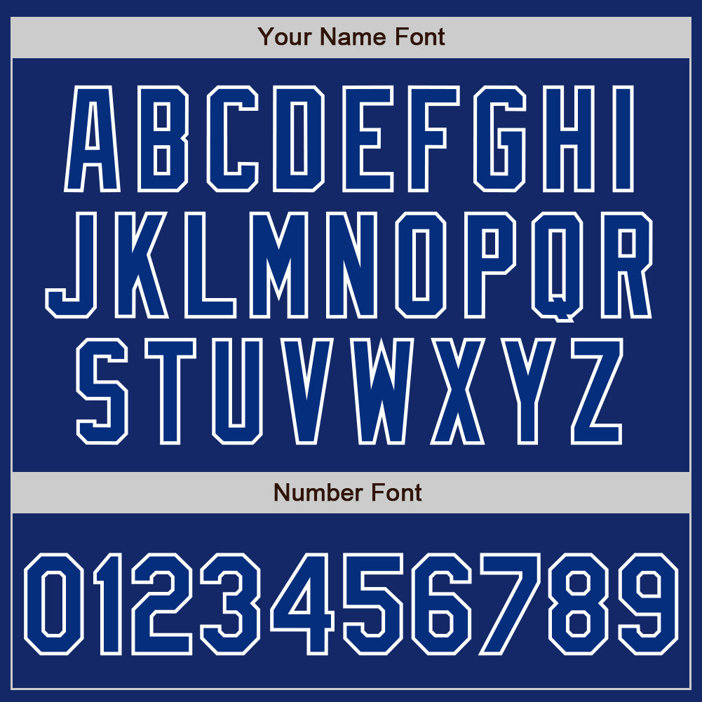 Custom Royal White Pinstripe White Authentic Two Tone Baseball Jersey baseball jersey product view 5