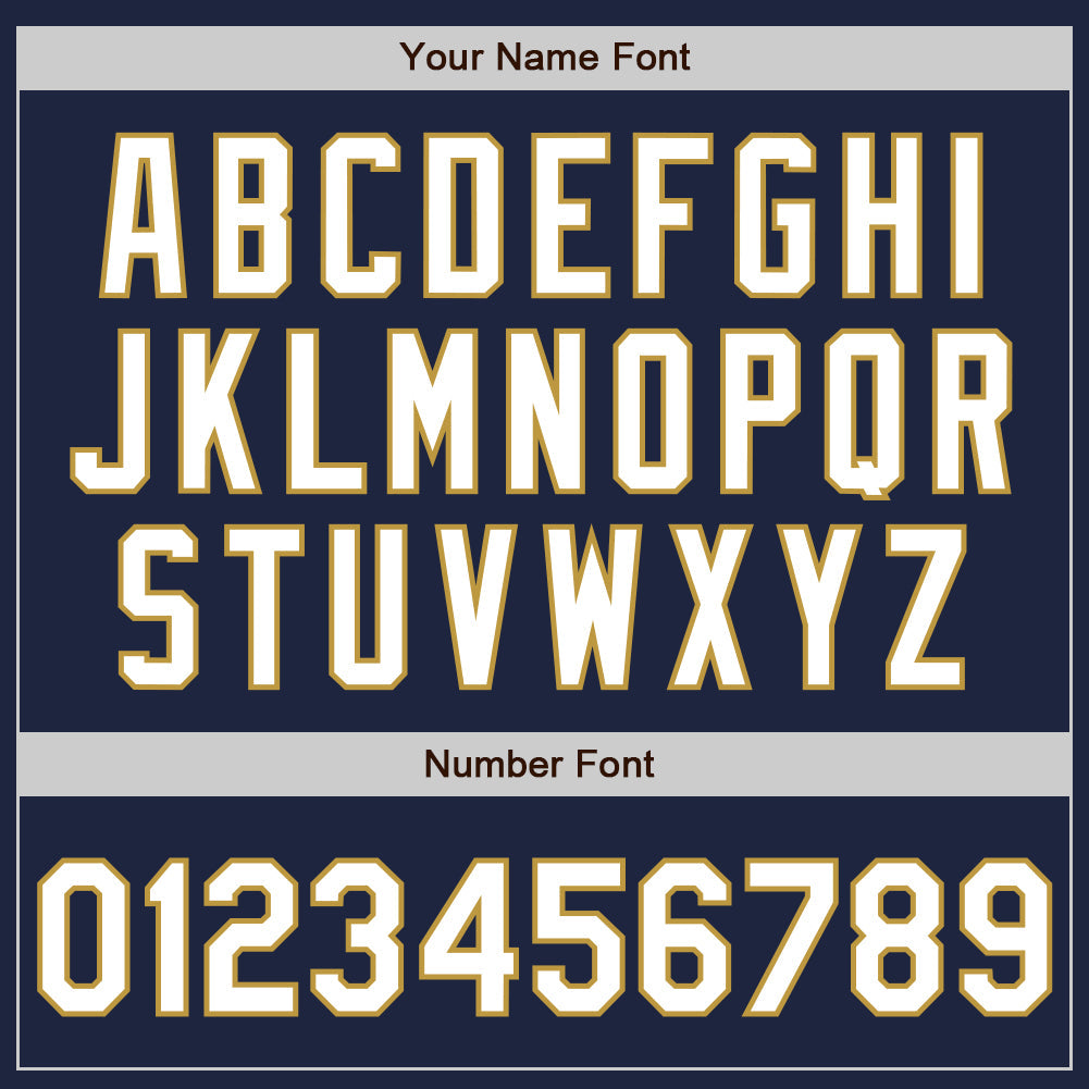 Custom Navy Old Gold Pinstripe White Authentic Two Tone Baseball Jersey baseball jersey product view 5