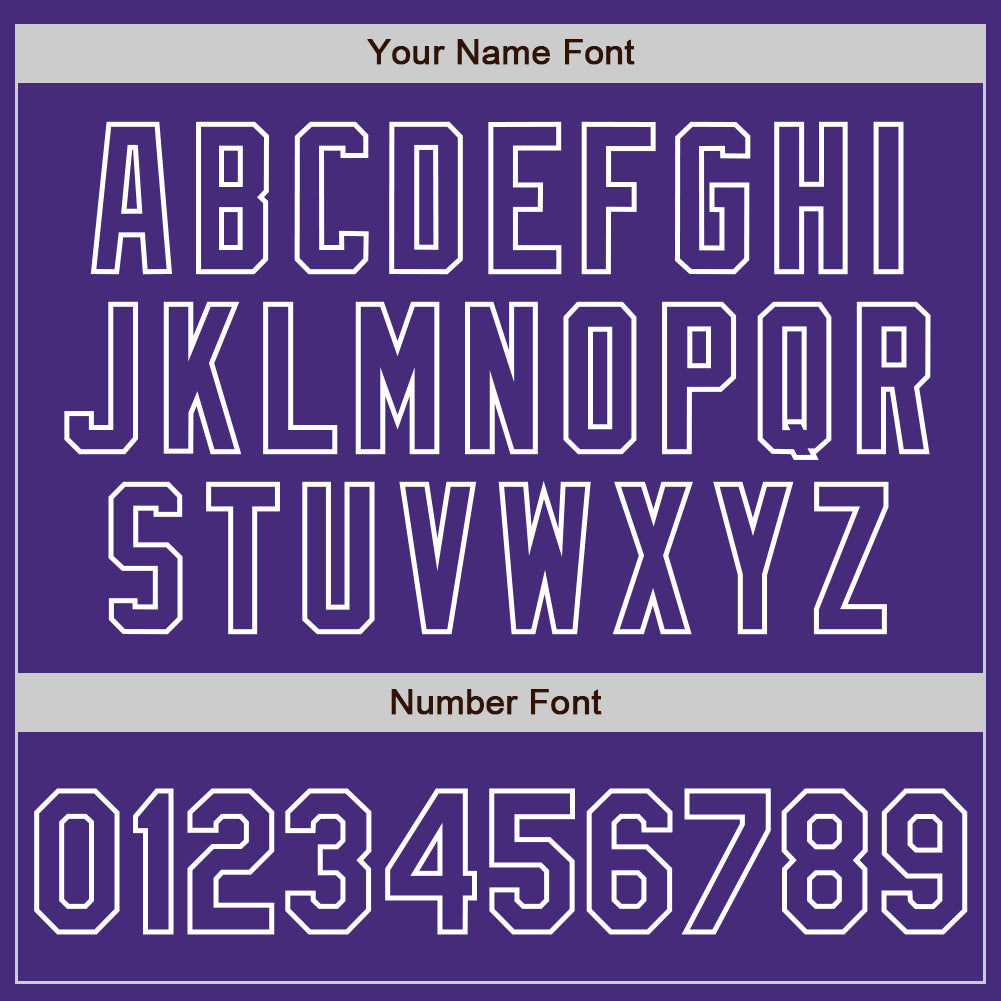Custom Purple White Pinstripe White Authentic Two Tone Baseball Jersey baseball jersey product view 5