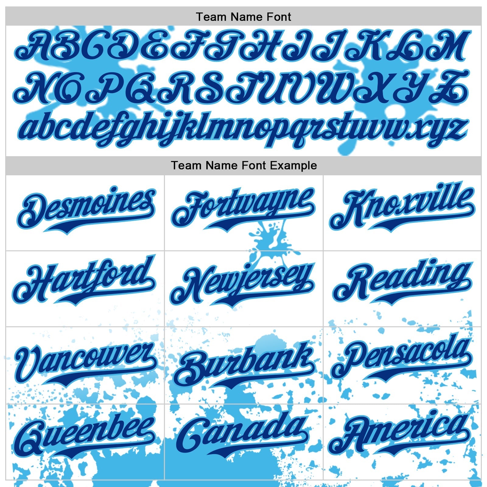Custom White Royal-Sky Blue Splatter Camo Two Tone Authentic Baseball Jersey baseball jersey product view 4