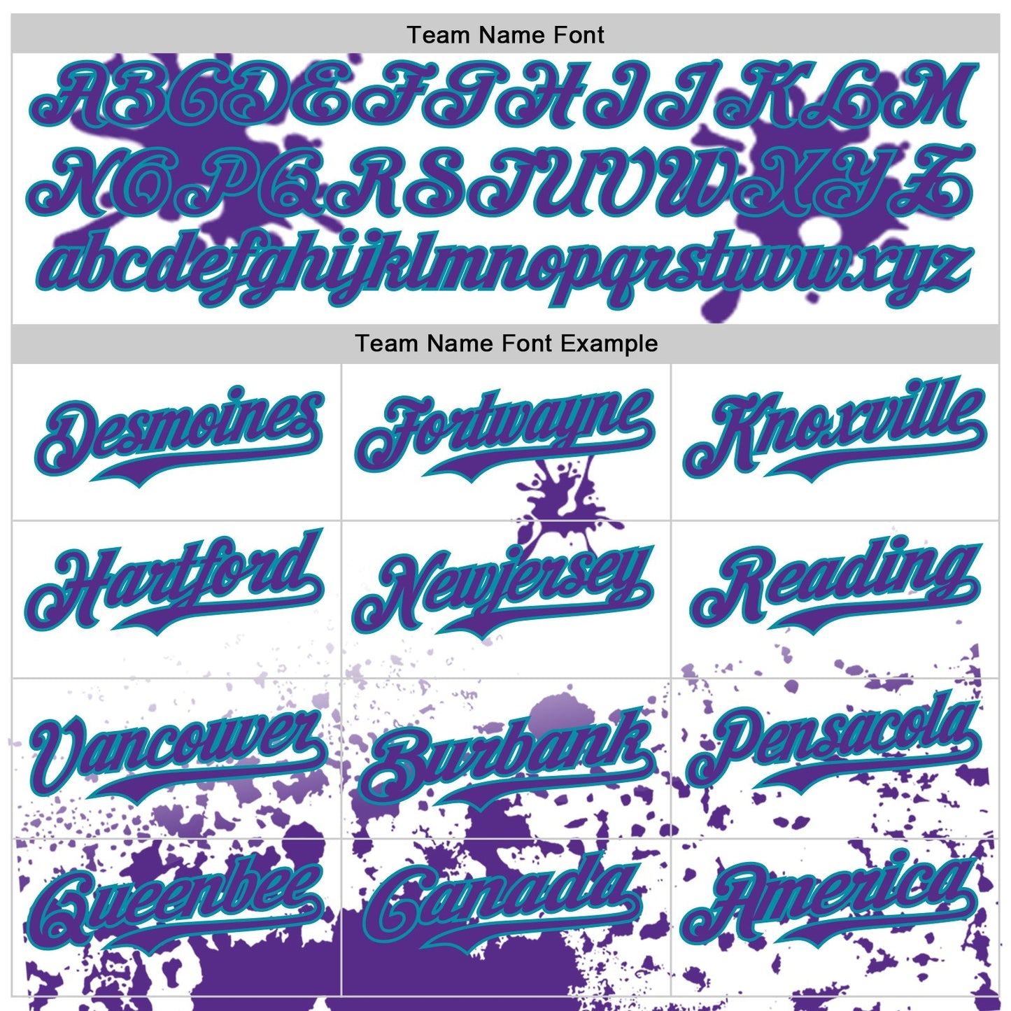 Custom White Purple Teal-Gray Splatter Camo Two Tone Authentic Baseball Jersey baseball jersey product view 4